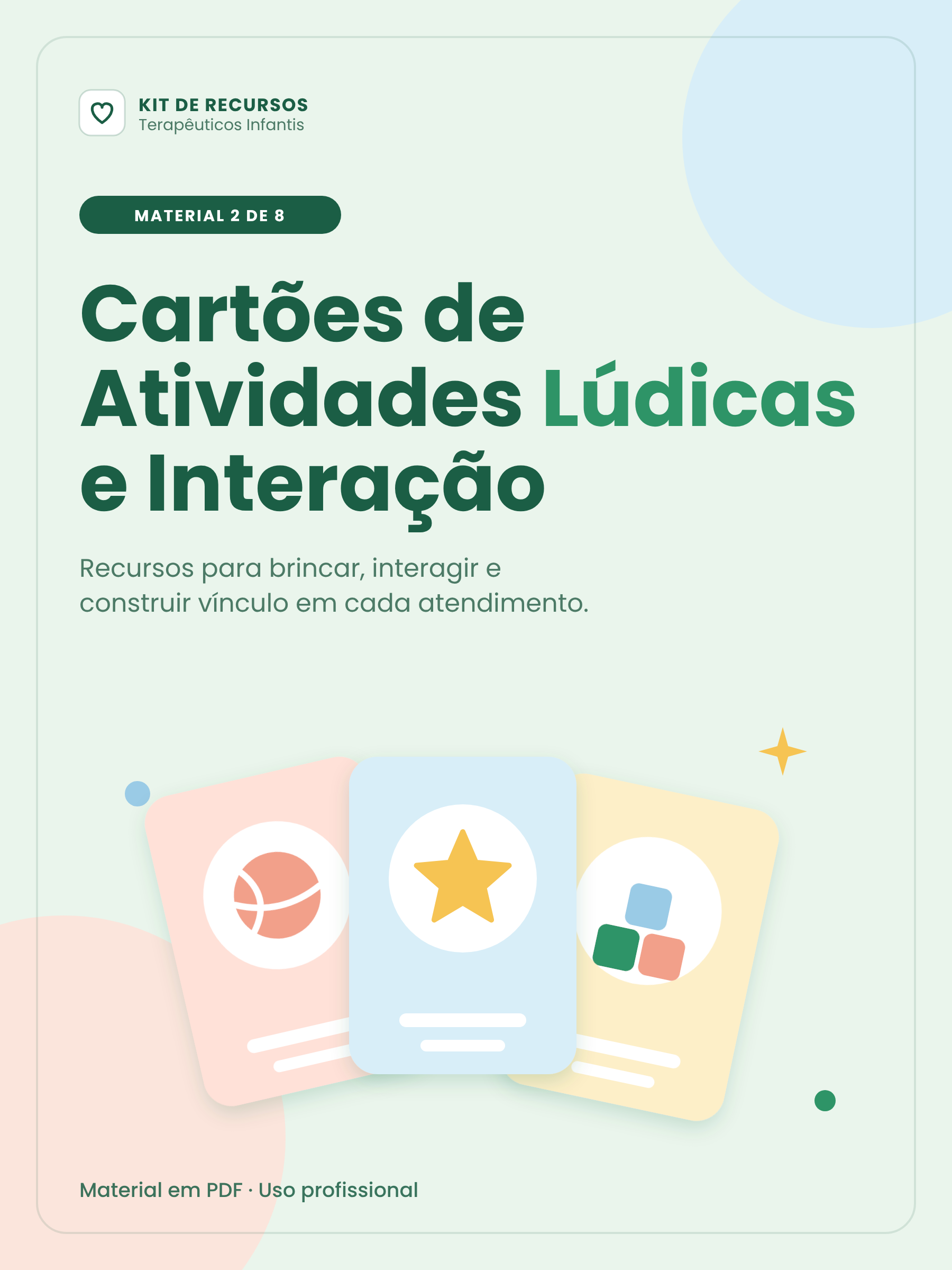 Cartões de Atividades Lúdicas e Interação