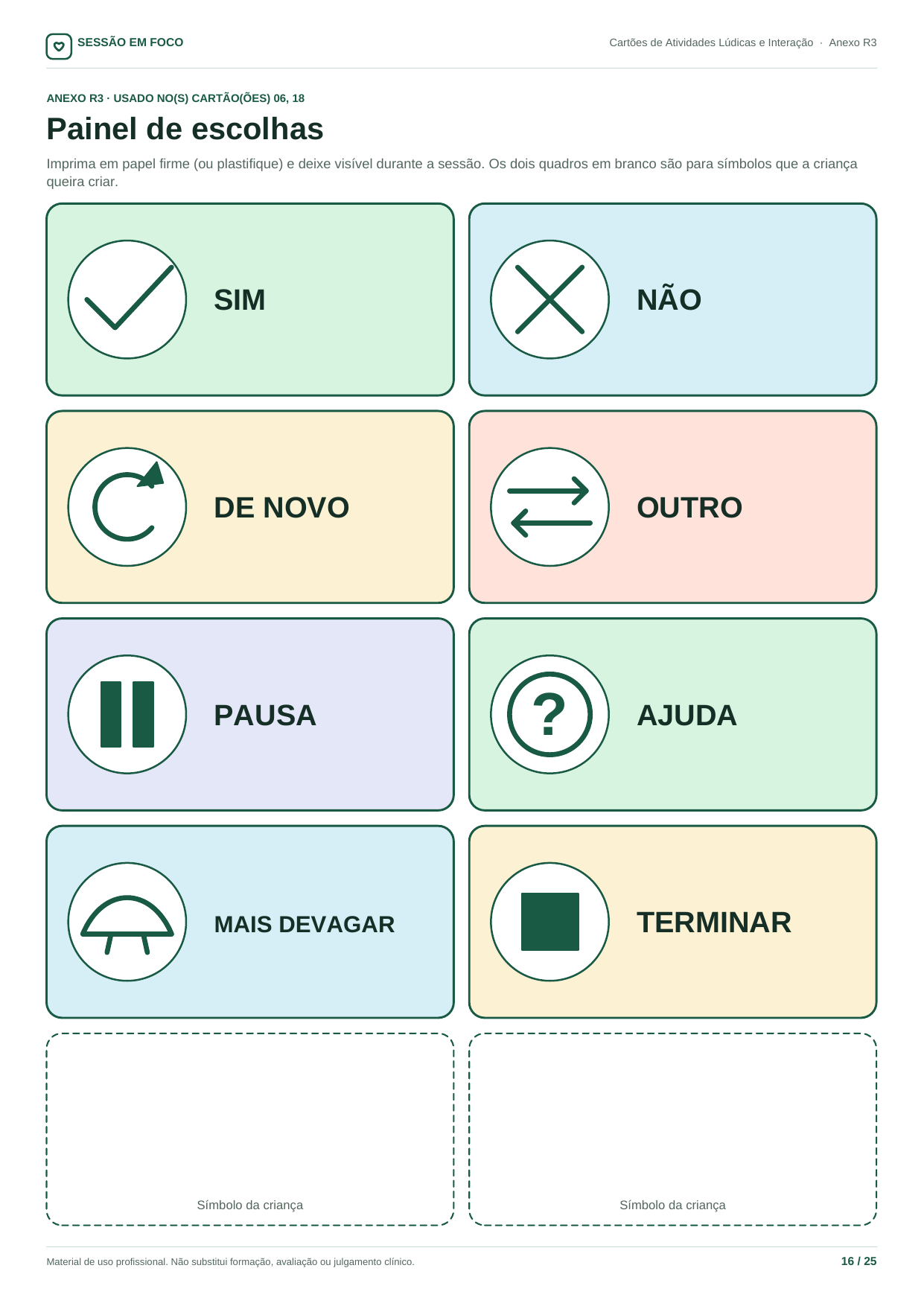 Cartões de Atividades Lúdicas e Interação — prévia 2