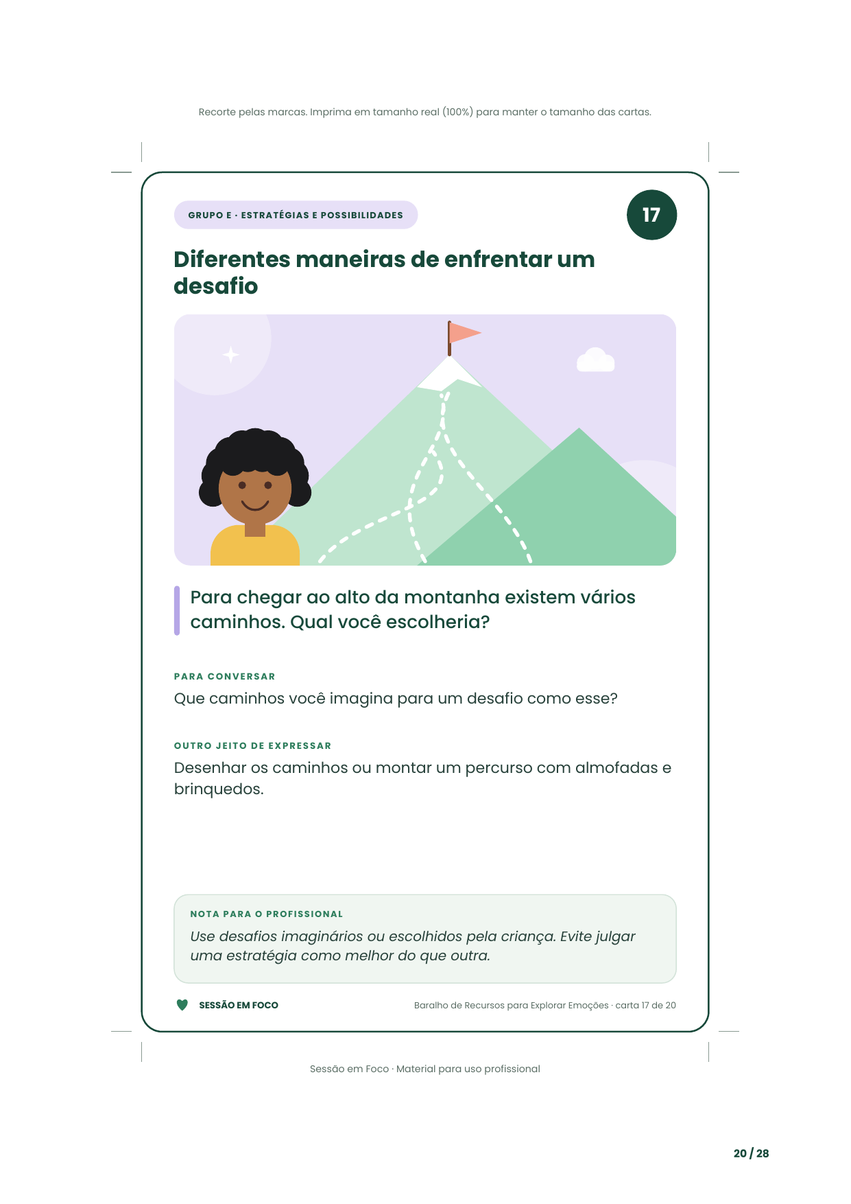 Baralho de Recursos para Explorar Emoções — prévia 2